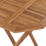 HKH Mesa de Jardim Dobrável 60x60x75 Cm Madeira de Teca Maciça - Marrom