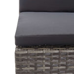 HKH Conjunto Lounge de Jardim C/ Almofadões 3 Pcs Vime Pe - Cinzento