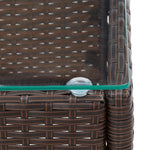 HKH Mesa de Centro 60x40x36 Cm Vime Pe Castanho - Marrom