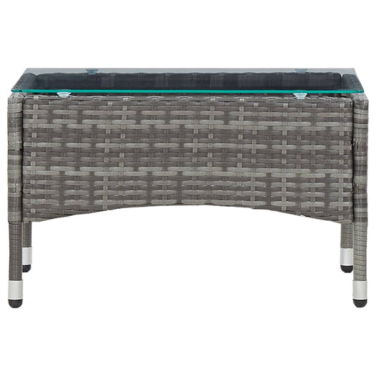 HKH Mesa de Centro 60x40x36 Cm Vime Pe - Cinzento