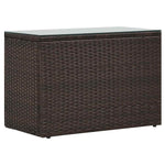 HKH 5 Pcs Conjunto Lounge Jardim C/ Almofadões Vime Pe Castanho - Marrom