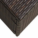 HKH 5 Pcs Conjunto Lounge Jardim C/ Almofadões Vime Pe Castanho - Marrom