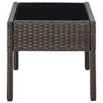 HKH Mesa de Jardim 75x40x37 Vime Pe Castanho - Marrom