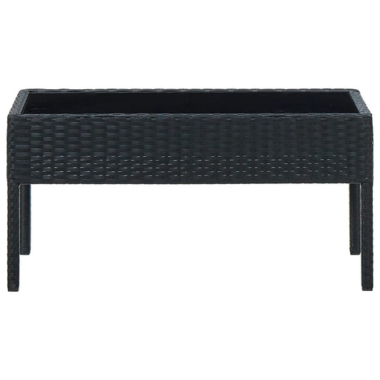 HKH Mesa de Jardim 75x40x37 Vime Pe - Preto