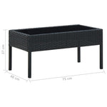 HKH Mesa de Jardim 75x40x37 Vime Pe - Preto