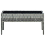 HKH Mesa de Jardim 75x40x37 Vime Pe - Cinzento