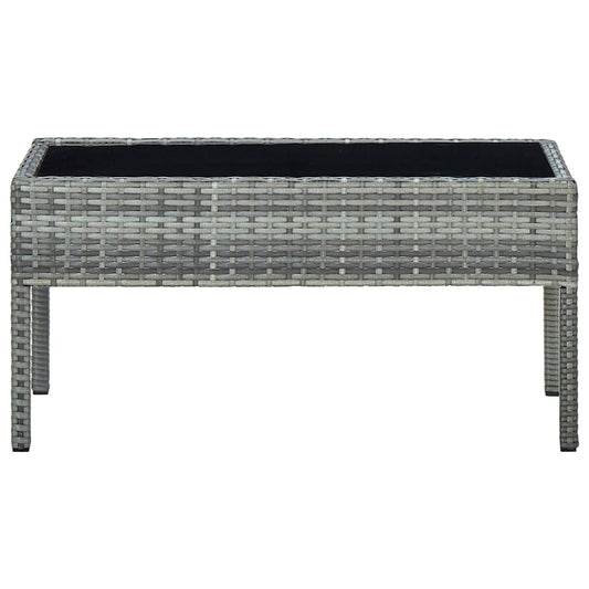 HKH Mesa de Jardim 75x40x37 Vime Pe - Cinzento