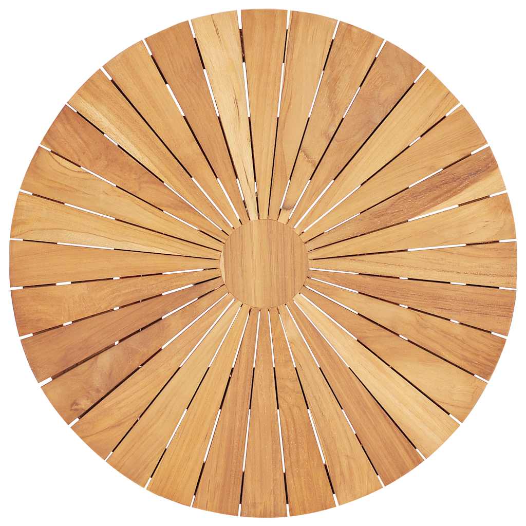 HKH Mesa de Jardim Dobrável Ã˜ 60 Cm Madeira de Teca Maciça - Marrom