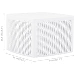HKH Mesa de Apoio 54x54x36,5 Cm Plástico - Branco
