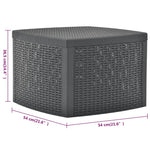 HKH Mesa de Apoio 54x54x36,5 Cm Plástico - Antracite