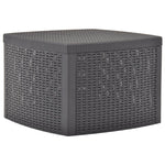 HKH 6 Pcs Conjunto de Sofás P/ Jardim com Almofadões Vime Pe - Bege