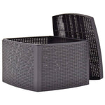 HKH 6 Pcs Conjunto de Sofás P/ Jardim com Almofadões Vime Pe - Bege