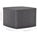 HKH 6 Pcs Conjunto de Sofás P/ Jardim com Almofadões Vime Pe - Bege