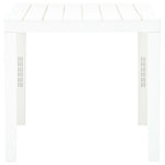 HKH Mesa de Jardim 78x78x72 Cm Plástico - Branco