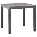 HKH Mesa de Jardim 78x78x72 Cm Plástico Mocca - Cinzento