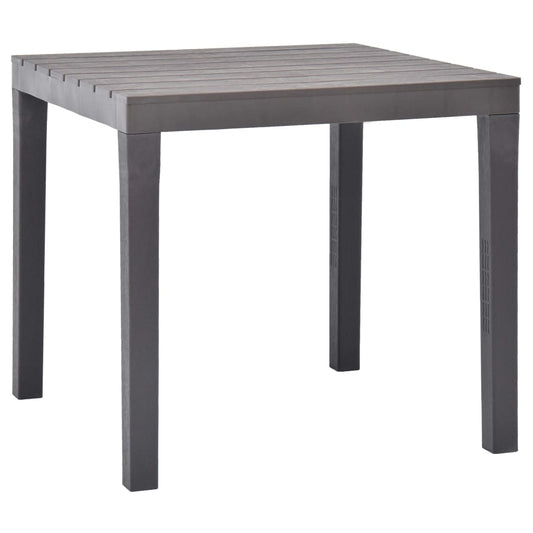 HKH Mesa de Jardim 78x78x72 Cm Plástico Mocca - Cinzento