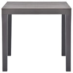 HKH Mesa de Jardim 78x78x72 Cm Plástico Mocca - Cinzento