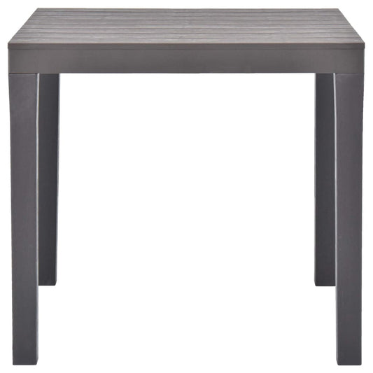 HKH Mesa de Jardim 78x78x72 Cm Plástico Mocca - Cinzento