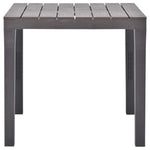 HKH Mesa de Jardim 78x78x72 Cm Plástico Mocca - Cinzento