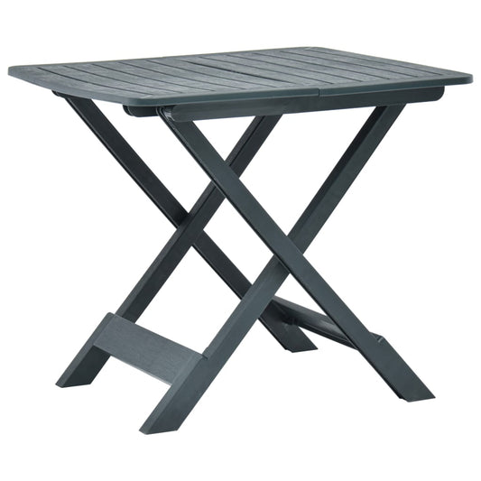 HKH Mesa de Jardim Dobrável 79x72x70 Cm Plástico - Verde