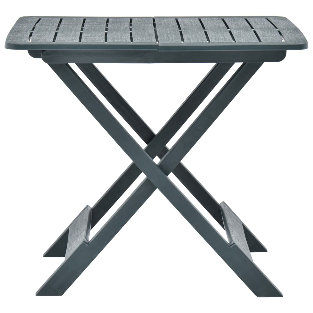 HKH Mesa de Jardim Dobrável 79x72x70 Cm Plástico - Verde