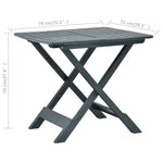 HKH Mesa de Jardim Dobrável 79x72x70 Cm Plástico - Verde