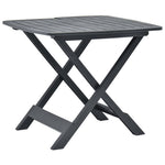 HKH Mesa de Jardín Plegable 79x72x70 Cm Plástico - Antracita