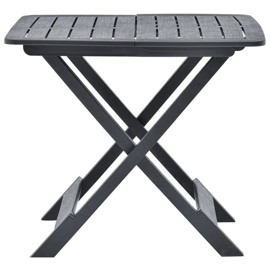 HKH Mesa de Jardim Dobrável 79x72x70 Cm Plástico - Antracite