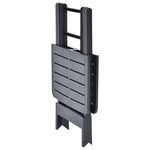 HKH Mesa de Jardín Plegable 79x72x70 Cm Plástico - Antracita