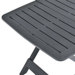 HKH Mesa de Jardín Plegable 79x72x70 Cm Plástico - Antracita