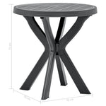 HKH Mesa de Bistrô Ã˜70 Cm Plástico - Antracite