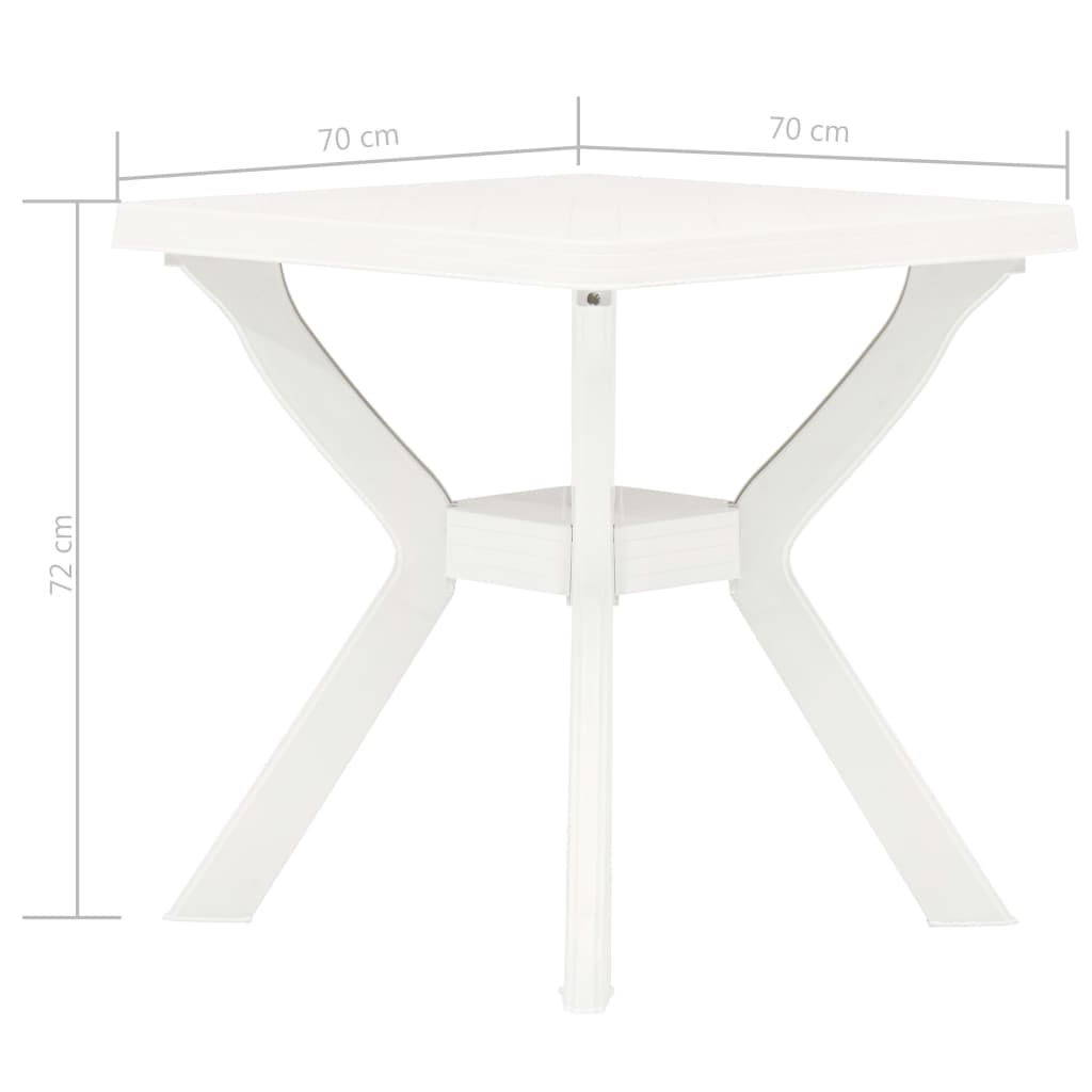 HKH Mesa de Bistrô 70x70x72 Cm Plástico - Branco