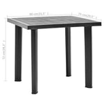 HKH Mesa de Jardim 80x75x72 Cm Plástico - Antracite