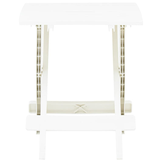 HKH Mesa de Jardim Dobrável 45x43x50 Cm Plástico - Branco