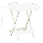 HKH Mesa de Jardim Dobrável 45x43x50 Cm Plástico - Branco
