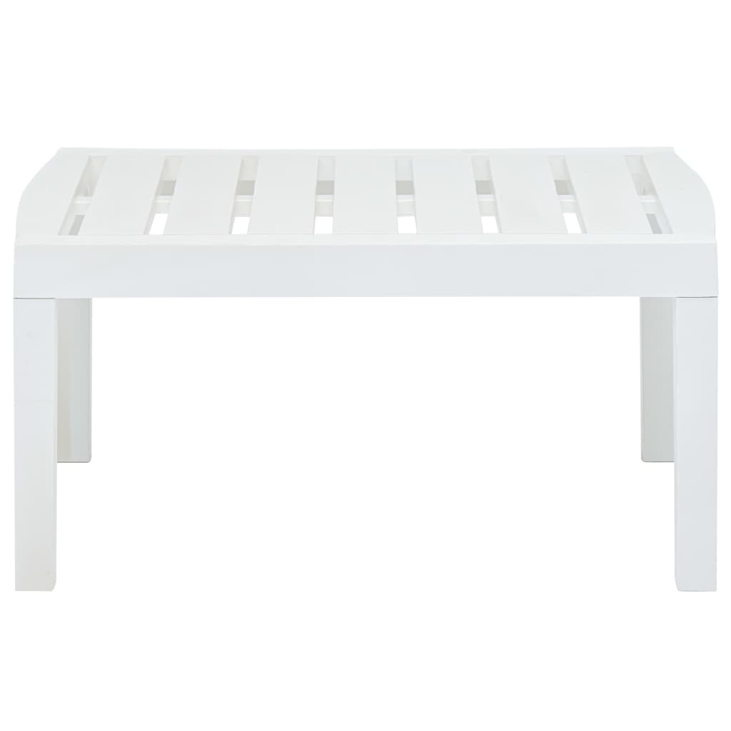 HKH Mesa de Jardín 78x55x38 Cm Plástico - Blanco