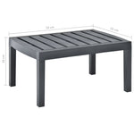 HKH Mesa de Jardim 78x55x38 Cm Plástico - Antracite