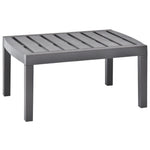 HKH Mesa de Jardim 78x55x38 Cm Plástico Moca - Cinzento