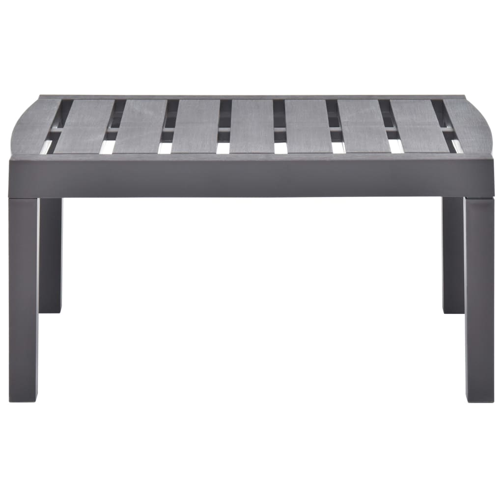 HKH Mesa de Jardim 78x55x38 Cm Plástico Moca - Cinzento