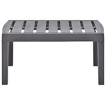 HKH Mesa de Jardim 78x55x38 Cm Plástico Moca - Cinzento