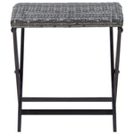 HKH 8 Pcs Conjunto Sofás de Jardim com Almofadões Vime Pe - Preto