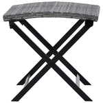 HKH 8 Pcs Conjunto Sofás de Jardim com Almofadões Vime Pe - Preto
