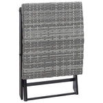 HKH 8 Pcs Conjunto Sofás de Jardim com Almofadões Vime Pe - Preto