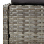 HKH Espreguiçadeira De Jardim Vime Pe Cinzento - Cinzeto