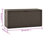 HKH 7 Pcs Conjunto de Sofás Jardim C/ Almofadões Vime Pe Castanho - Marrom