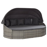 HKH 7 Pcs Conjunto de Sofás P/ Jardim com Almofadões Vime Pe - Bege