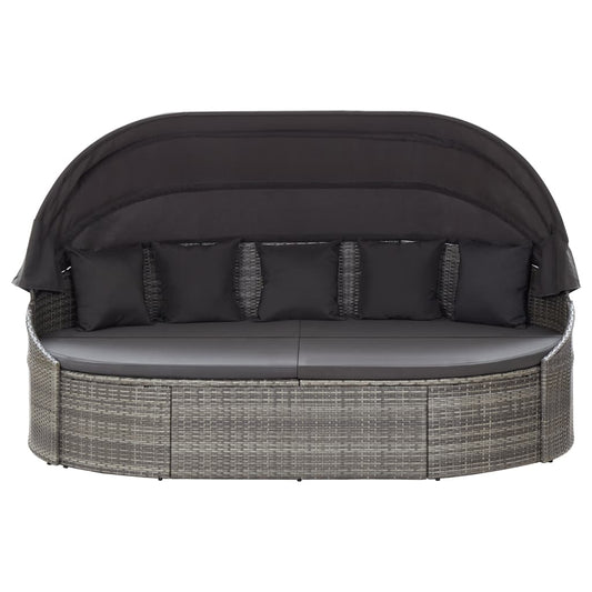 HKH 7 Pcs Conjunto de Sofás P/ Jardim com Almofadões Vime Pe - Bege