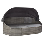 HKH 7 Pcs Conjunto de Sofás P/ Jardim com Almofadões Vime Pe - Bege