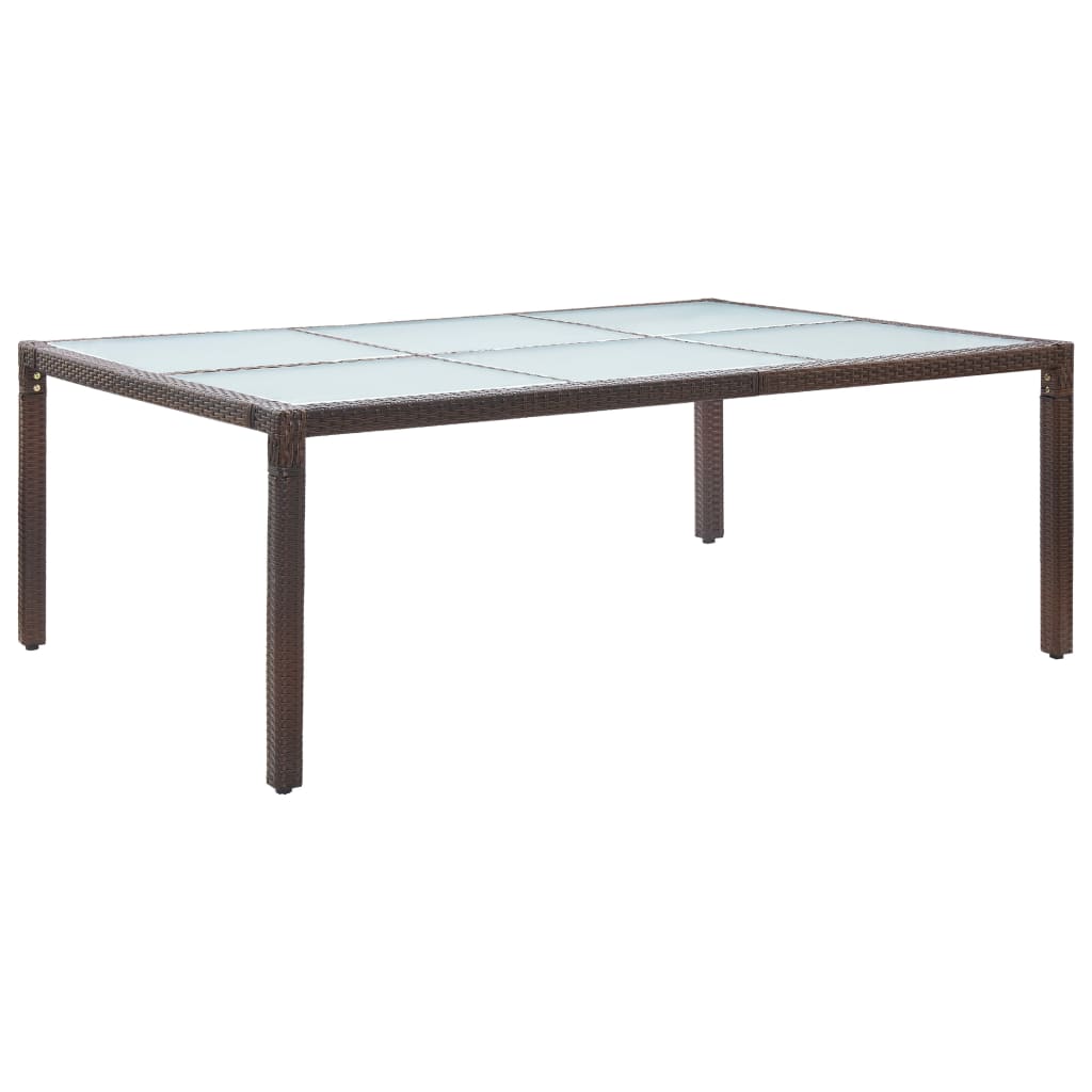 HKH Mesa de Comedor para Exterior 200x150x74 Cm Ratán Pe Marrón - Marrón