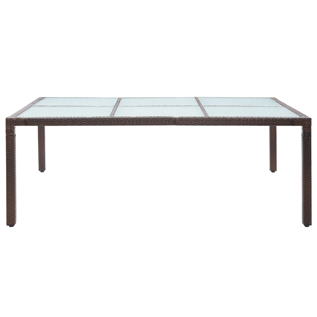 HKH Mesa de Comedor para Exterior 200x150x74 Cm Ratán Pe Marrón - Marrón